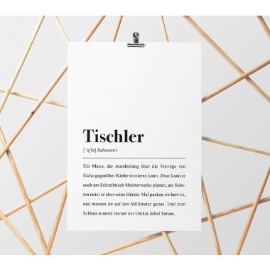 Tischler Poster DIN A4: Tischler Definition