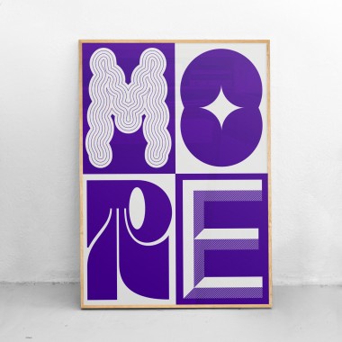 NEW PRINTS ON THE BLOCK / Plakate 4er-Set »Play, More, Work, Less«