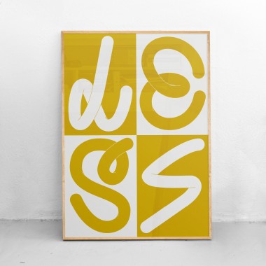 NEW PRINTS ON THE BLOCK / Plakate 4er-Set »Play, More, Work, Less«