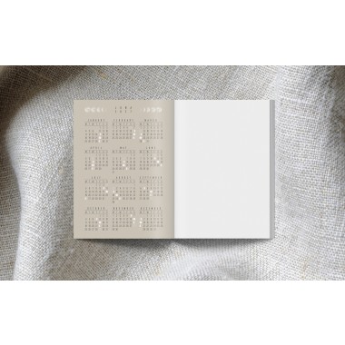 Notizheft 2027 Mondkalender A6 beige // ShellyCreates