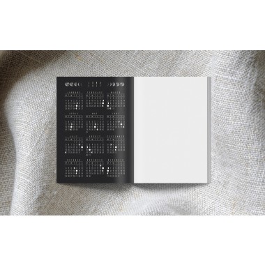 Notizheft 2027 Mondkalender A6 schwarz // ShellyCreates
