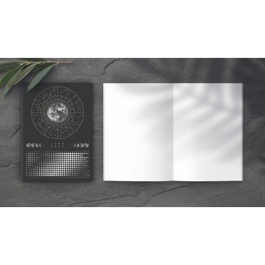 Notizheft 2027 Mondkalender A6 schwarz // ShellyCreates