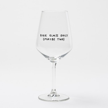 "One Glass Only (Maybe Two)" Weinglas by Johanna Schwarzer × selekkt