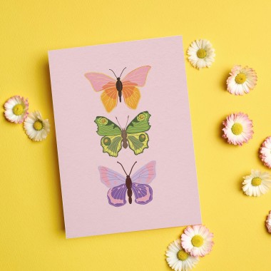 Karte Schmetterling - 5 Postkarten für den Frühling - My Pretty Circus