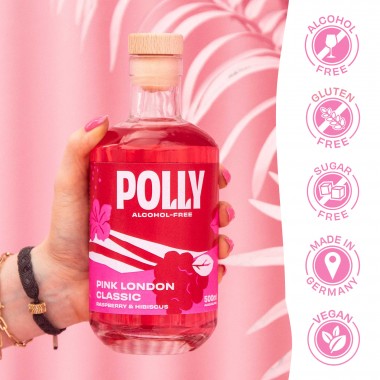 POLLY Pink London Classic 500 POLLY Pink London Classic 500 ml – Alkoholfreie Pink Gin Alternative