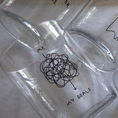 ME AND MY GOALS - 500ML Glas - yahya studio, johanna schwarzer