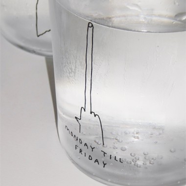 Monday till friday - 500ML Glas - yahya studio, johanna schwarzer