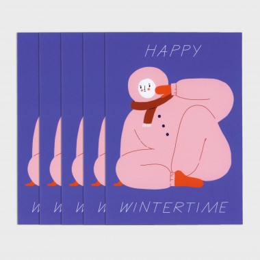 Happy Wintertime – 5er Set Postkarte – stefanizen