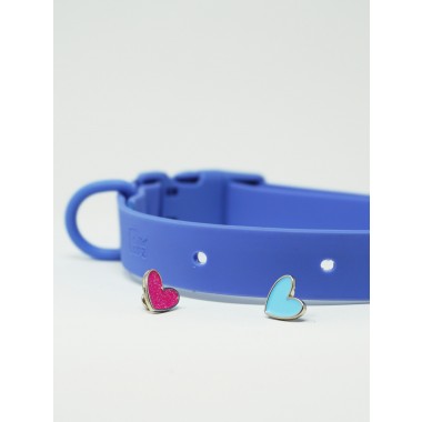 Glitzer Herz Hundehalsband Anhänger Pink - PawPopz