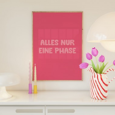vonSUSI Fine Art Poster "Phase" in rosa, Din A4-A1