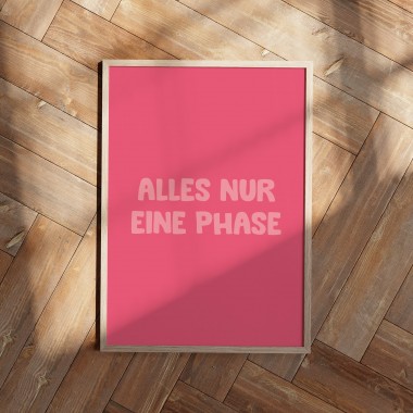 vonSUSI Fine Art Poster "Phase" in rosa, Din A4-A1