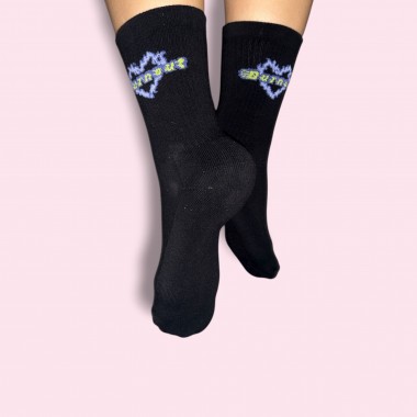 BURNOUT black socks