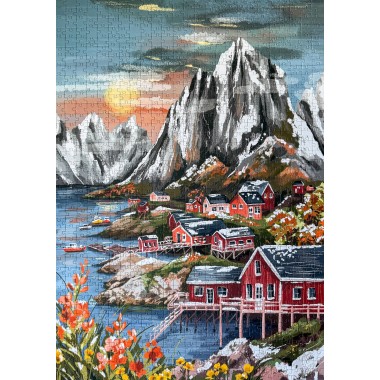 Piecely Lofoten Norway Puzzle, 1000 Teile