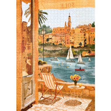 Piecely Menton France Puzzle, 1000 Teile