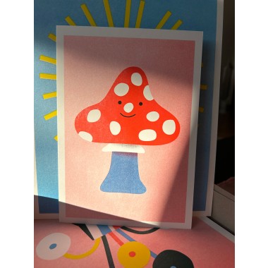 Fliegenpilz – A5 Riso Print – stefanizen