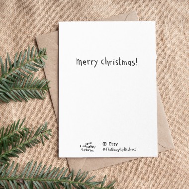 The Naughty District - Weihnachtskarte »Pinguin mit Lichterkette«