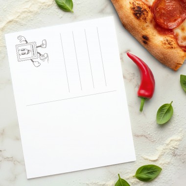 Hey Urban Monkey - Grußkarte Pizza Lovers Club Retro-Stil 