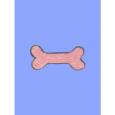 Glitzer Knochen Hundehalsband Anhänger Rosa - PawPopz