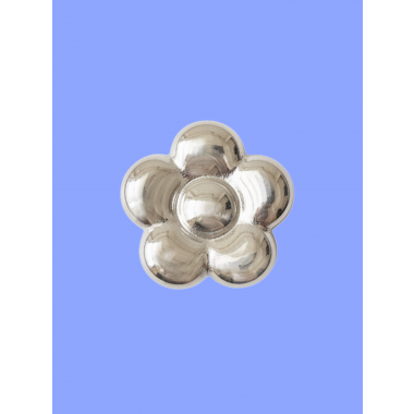 Blume Silber Hundehalsband Anhänger - PawPopz