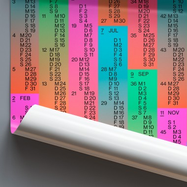NEW PRINTS ON THE BLOCK / Wandkalender 2025 – Colourful Year