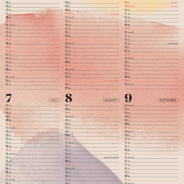 Wandkalender »Watercolor« 2025 — nude / fidu—fine paper goods