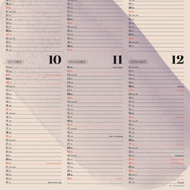 Wandkalender »Watercolor« 2025 — nude / fidu—fine paper goods