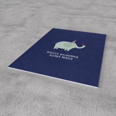 Postkarte - Elefant zur Geburt - Nr. 90 - Naturbedacht