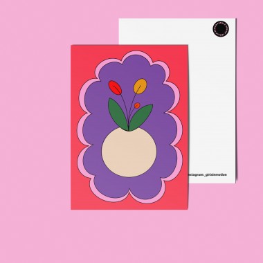 Girls in Motion Tulpen Postkarte A6