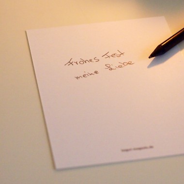 Grußkarte 3er-Set "Fröhliche Weihnacht", A6 Postkarte, Naturpapier von issgut