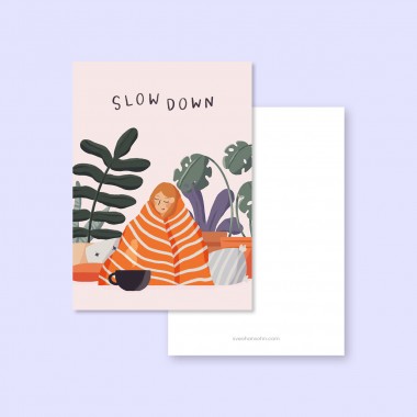Slow Down / Postkarte A6 / Svea Hansohn Illustration