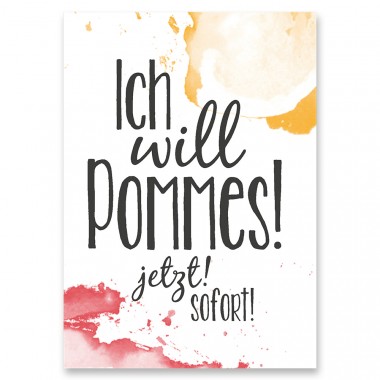 Frau Schnobel Grafik
Postkarte "Pommes"
4er-Set