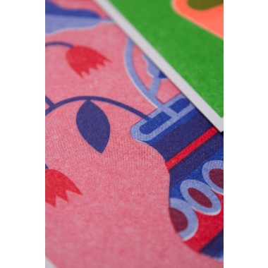 Martin Krusche - Risographie Postkartenset »Blumen«