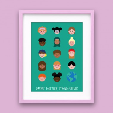 Poster "DIVERSE TOGETHER, STRONG FOREVER!"