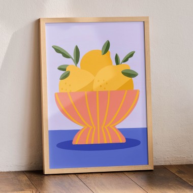 Zitronenschüssel / Kunstprint A4 / Svea Hansohn Illustration