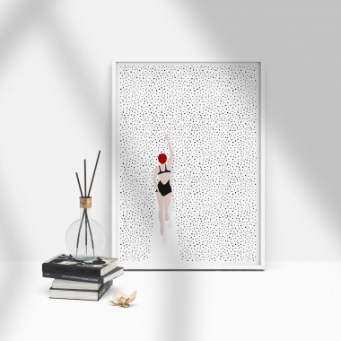 Amy & Kurt Berlin A4 Artprint "Punktschwimmer"