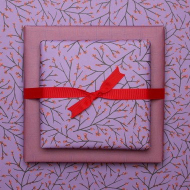 12 Bogen Weihnachtspapier mit verschiedenen Mustern (rot) von My Pretty Circus