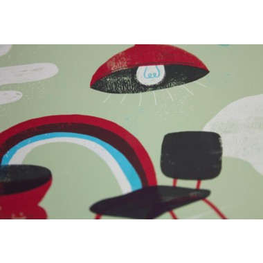 Martin Krusche - Fineartprint »Rainbow Chair« DIN A4