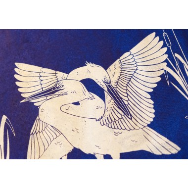 The Naughty District - handgefertigter Siebdruck  »Kraniche im Schilf«