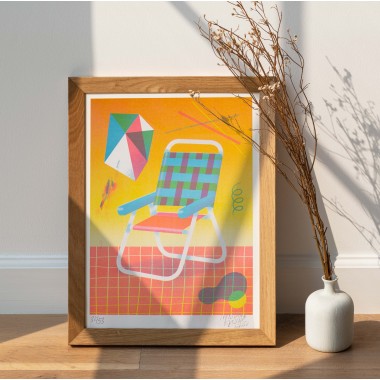 Martin Krusche - Risographie »Campingstuhl«, 21x29,7cm