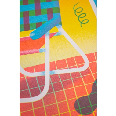 Martin Krusche - Risographie »Campingstuhl«, 21x29,7cm