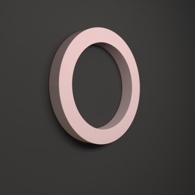 Schlüsselmagnet "O" rosa - superstark und nachhaltig. Aus pflanzlichem Kunststoff hergestellt - von Grellroth Design