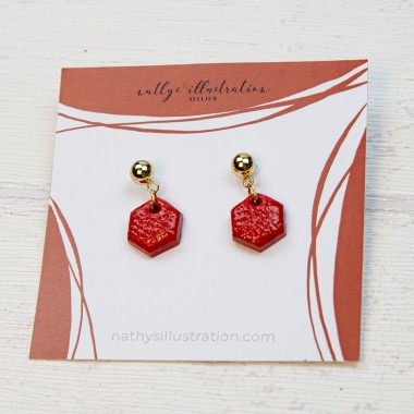 nathys_illustration Ohrringe "Rouge Royale" 1cm Unikat