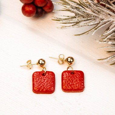 nathys_illustration - Ohrringe "Rubinrot" 1,5cm