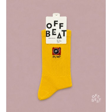 Bestickt Record Player Socken von Offbeat
