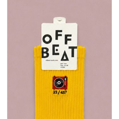 Bestickt Record Player Socken von Offbeat