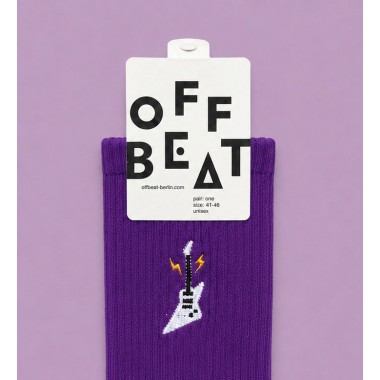 Bestickt Electric Guitar Socken von Offbeat