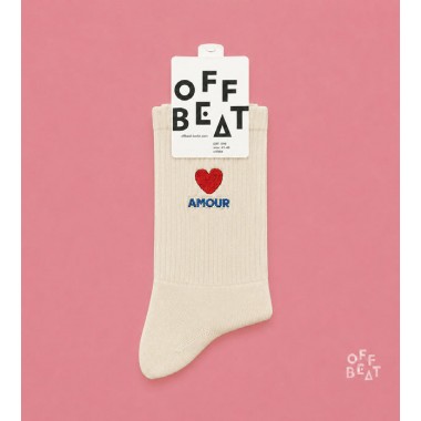 Bestickt Amour Socken von Offbeat