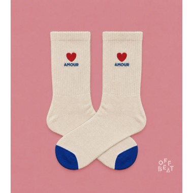 Bestickt Amour Socken von Offbeat