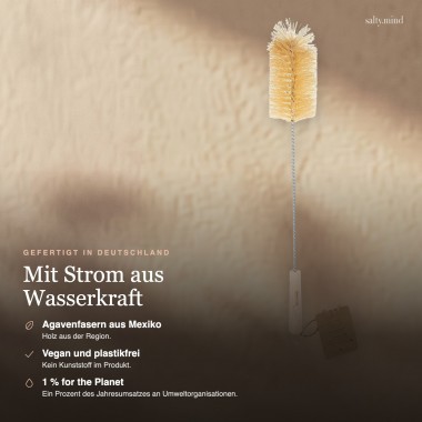 Flaschenbürste aus Agavenfasern – Salty Mind