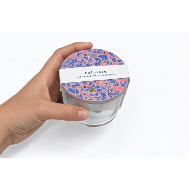 Salzdose / Rosa-Blau / 220ml / objet vague
